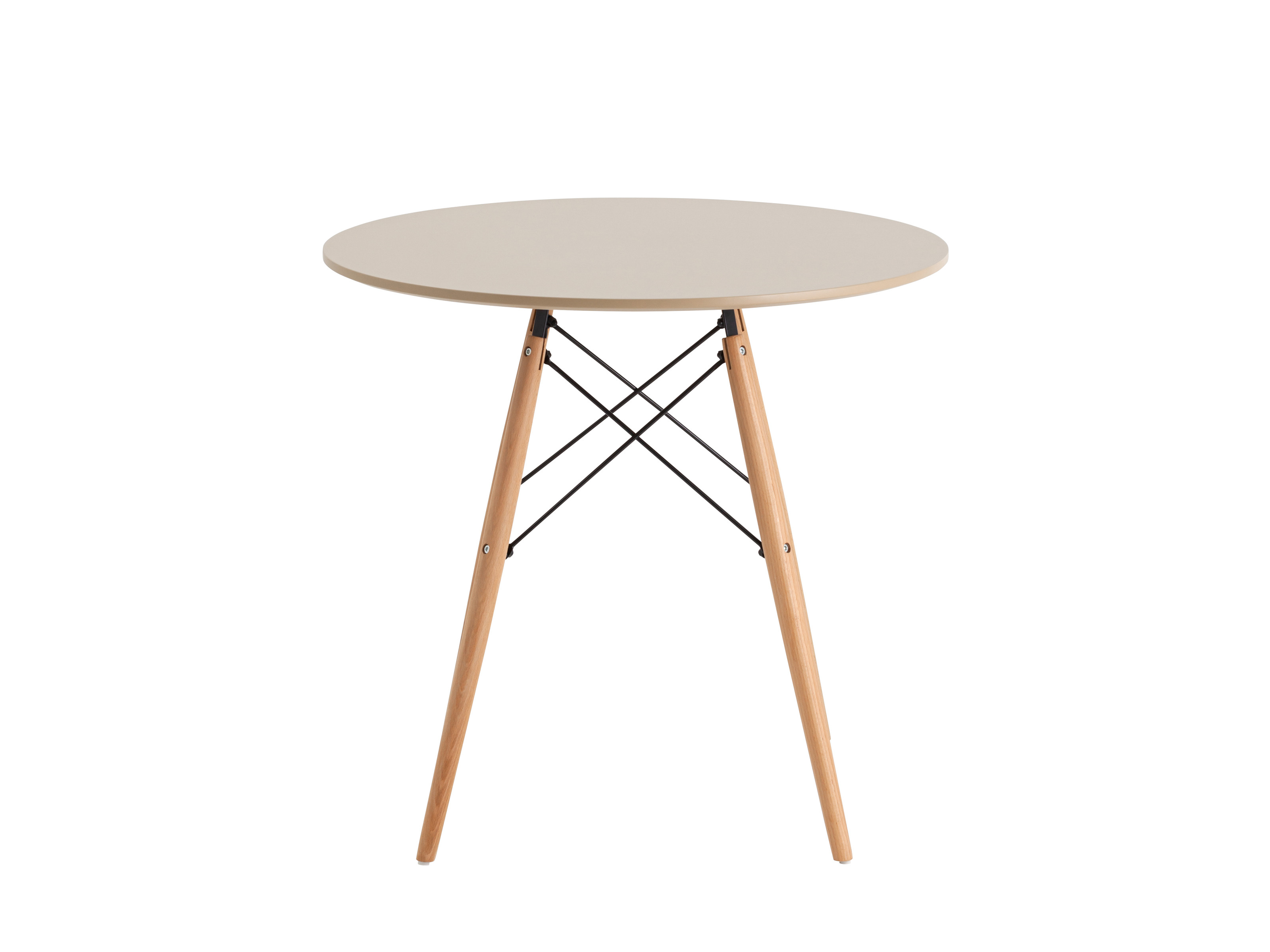 Стол STOOL GROUP Eames DSW NEW D80 бежевый Бежевый, Массив бука