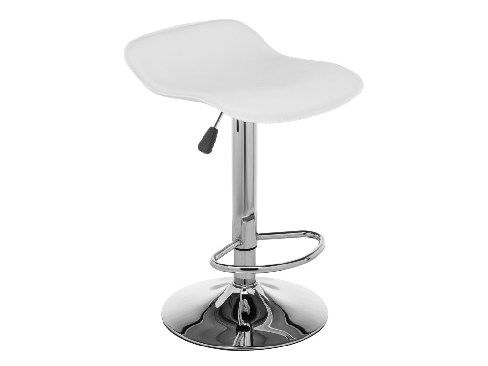 Roxy белый Барный стул Белый кожзам, Хромированный металл eames белый барный стул белый кожзам хромированный металл