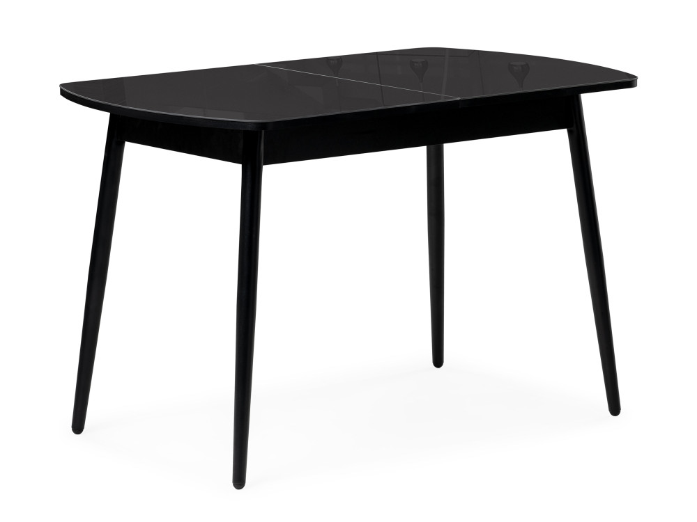 Бейкер черный Стол стеклянный Черный, Металл grande черный стол стеклянный серый металл