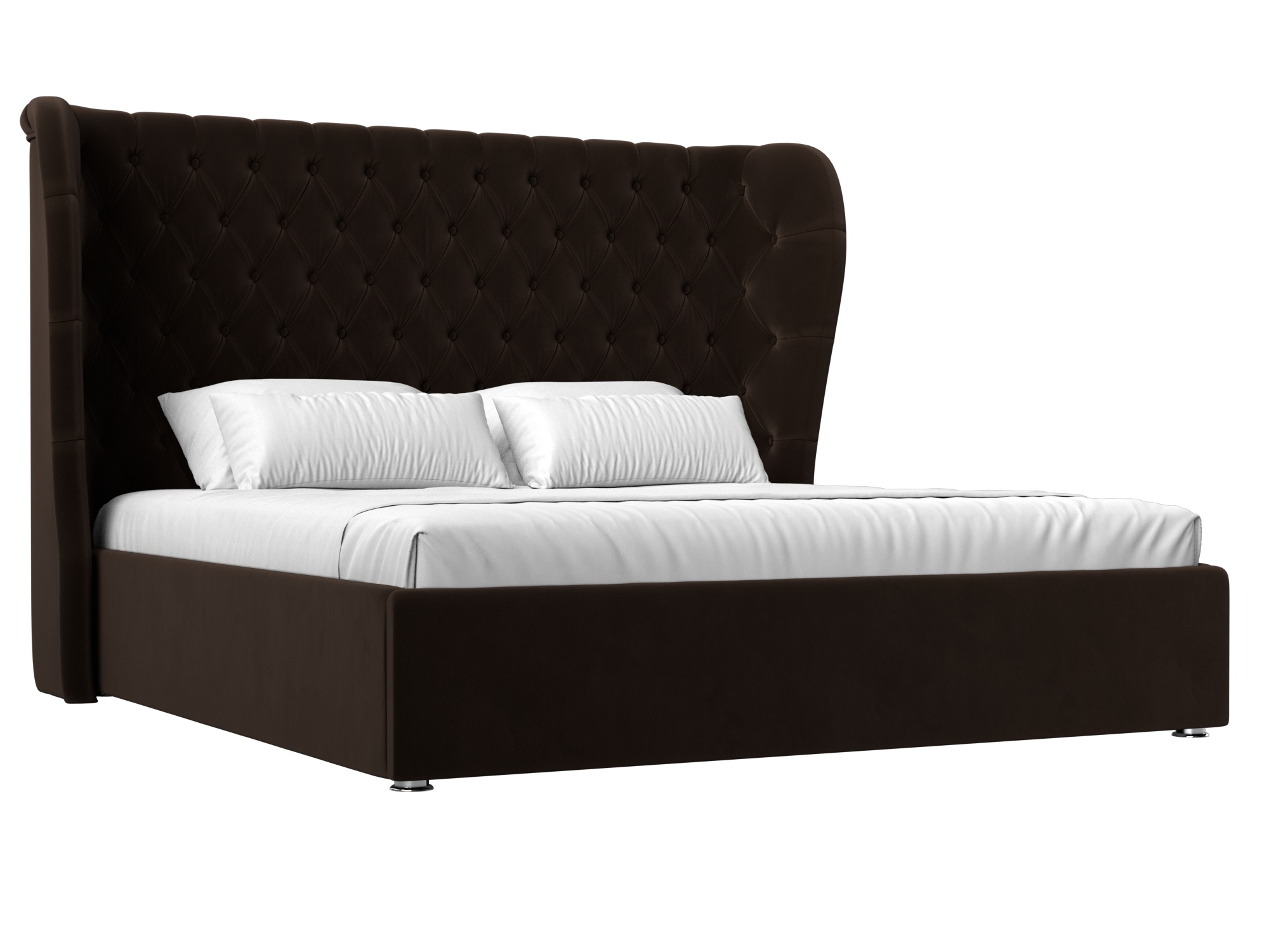 Кровать Далия (160х200) Коричневый, ЛДСП кровать далия 160 серый рогожка