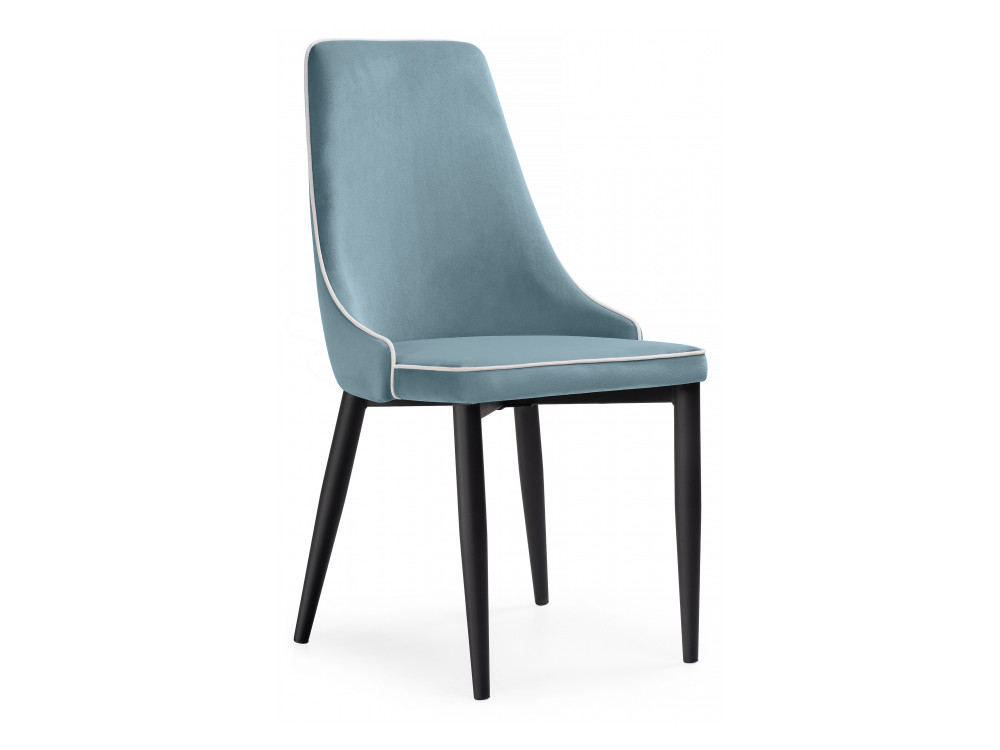 Kora 1 light blue / white / black Стул на металлокаркасе Черный, Металл