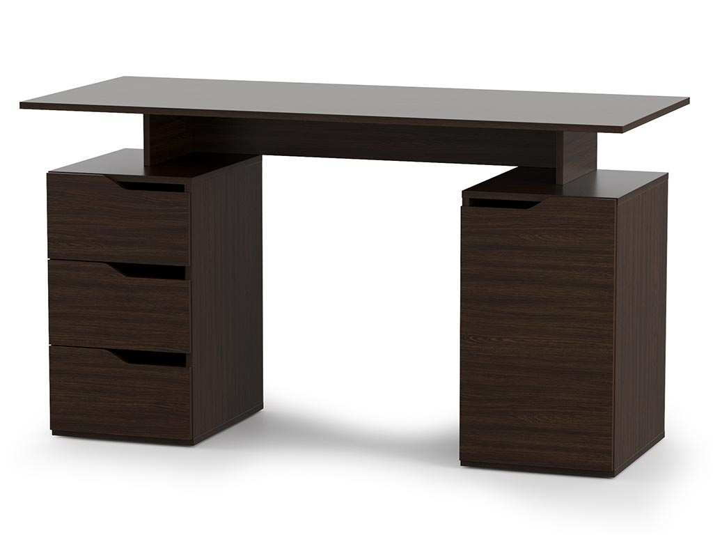 ПКС-3 стол письменный венге Коричневый темный, ЛДСП письменный стол рино 206 венге коричневый темный лдсп