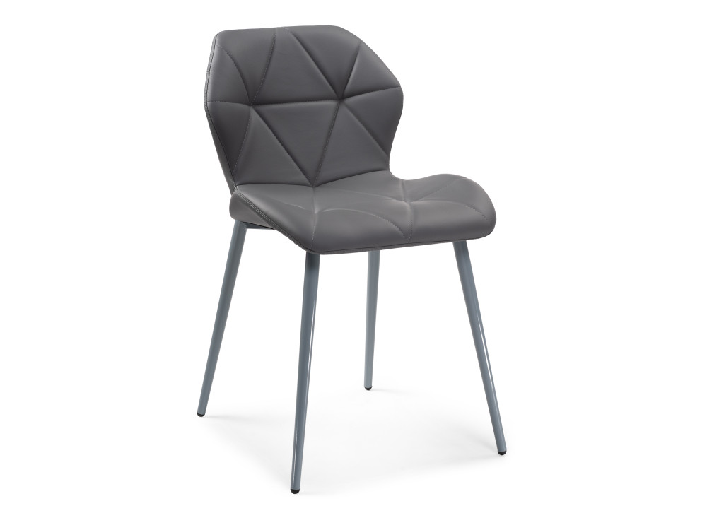 Вальд экокожа серый / серый глянец Стул Серый, Окрашенный металл стул фолио серый