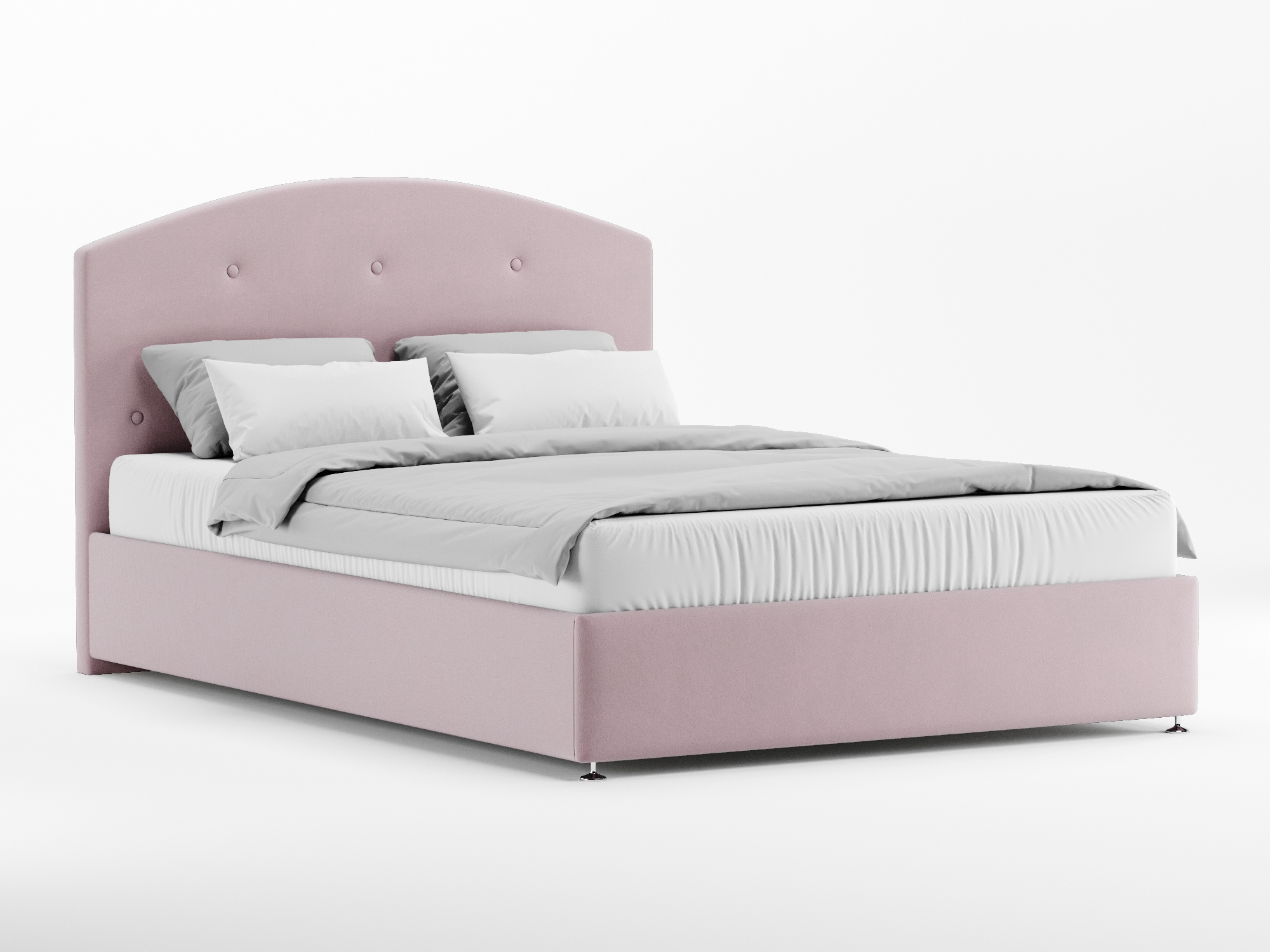 кровать хедвиг ортопедическое основавние 200х90 см цвет розовый велюр Кровать Лацио (160х200) Пыльная роза, ДСП, МДФ