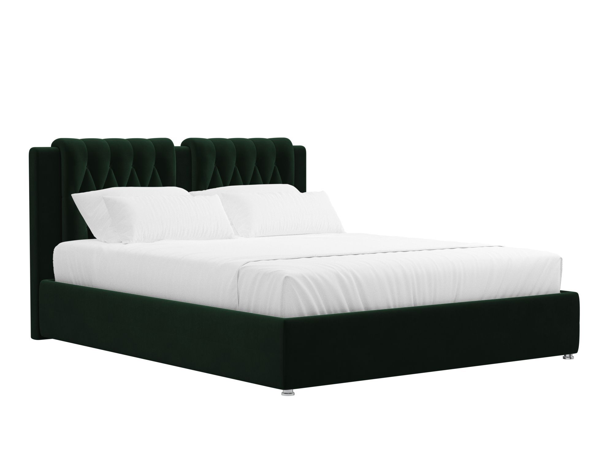 кровать камилла 160x200 коричневый бежевый лдсп Кровать Камилла (160x200) Зеленый, ЛДСП