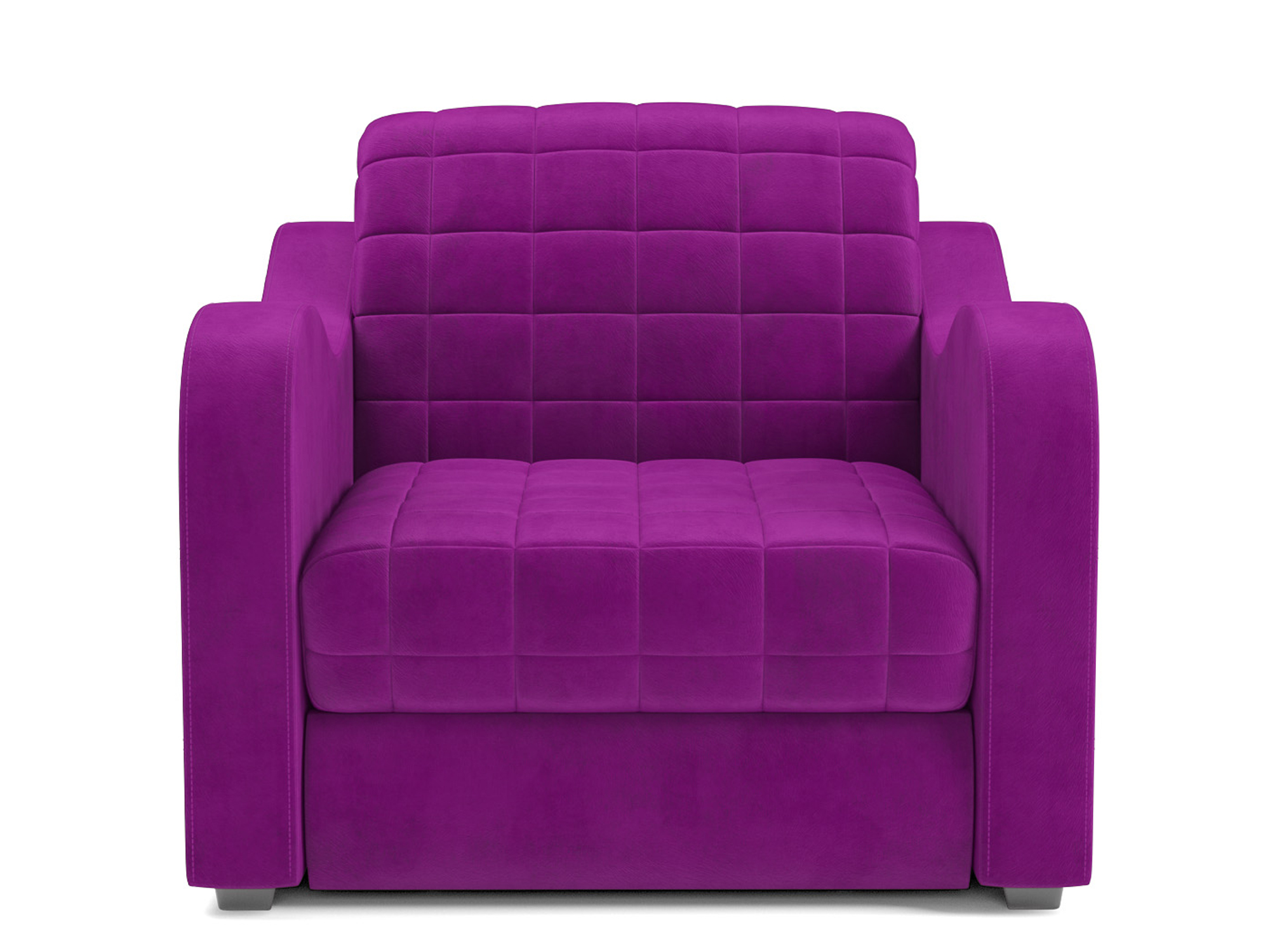 кресло кровать артмебель атлант микровельвет черно фиолетовый Кресло-кровать Барон №4 MebelVia Фиолетовый, Микровельвет, ДСП, Металл, Массив сосны