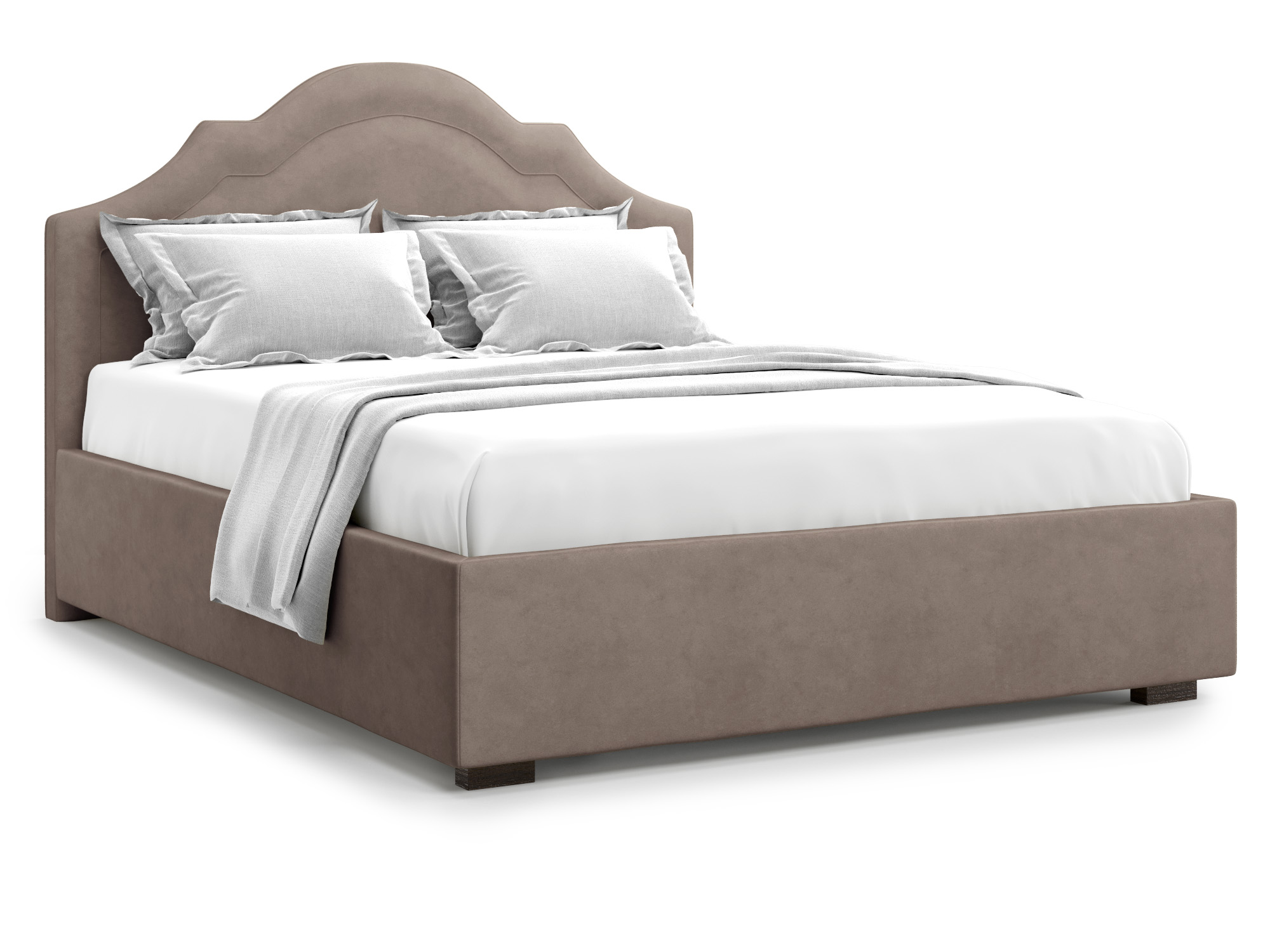 Кровать с ПМ Madzore (160х200) Коричневый, ДСП