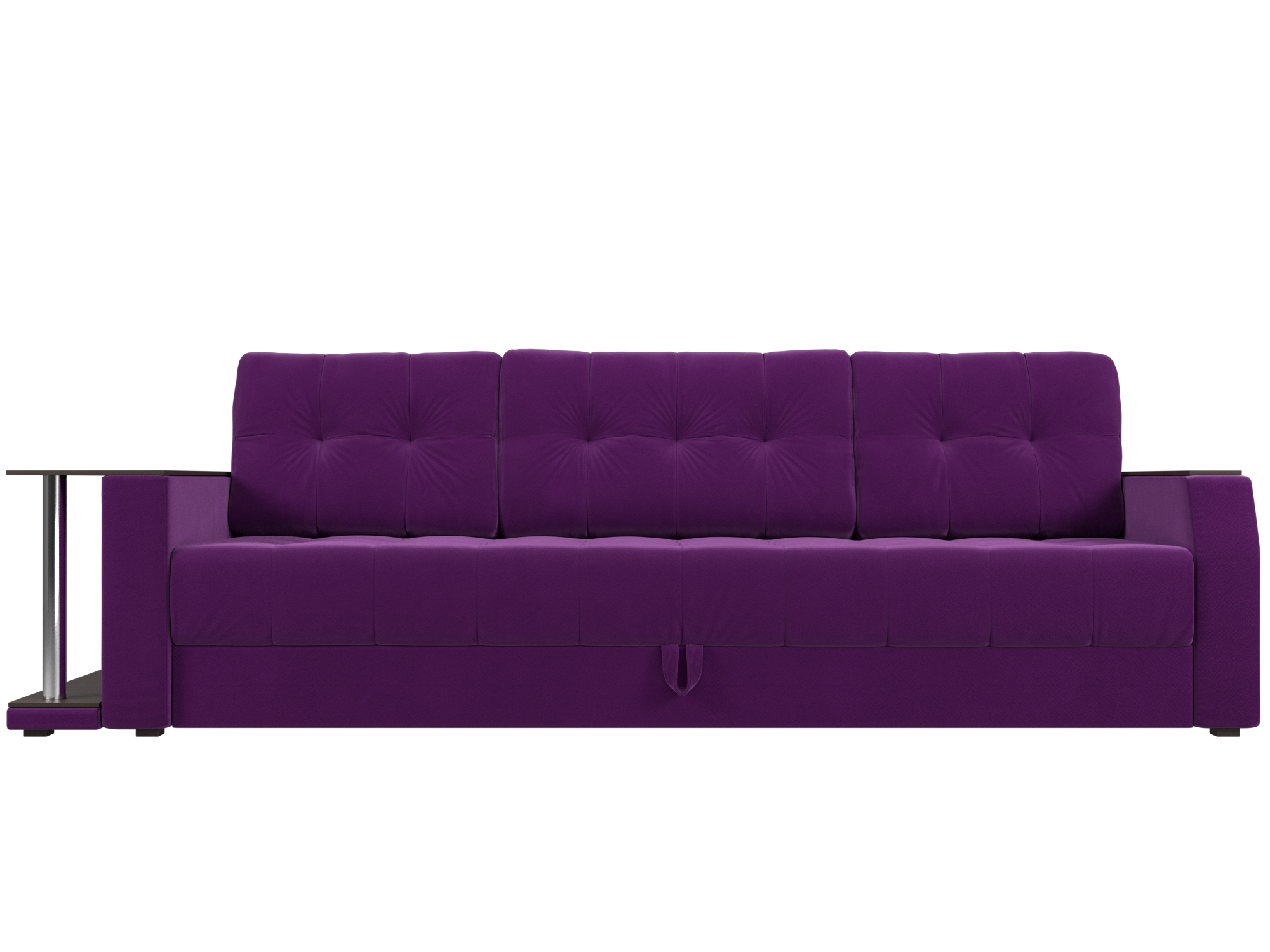 Диван-еврокнижка Атлант Левый MebelVia Фиолетовый, Микровельвет, ЛДСП диван еврокнижка мебелико сатурн микровельвет фиолетовый