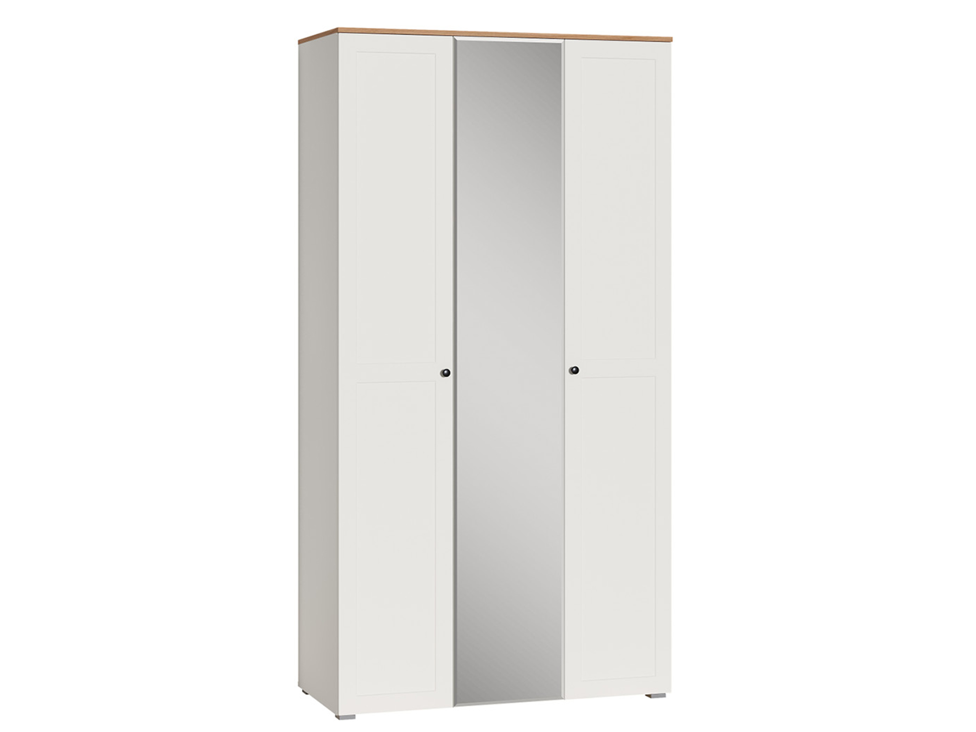 Шкаф 3-х дверный для одежды Остин Белый, Зеркало, ЛДСП 16 мм, ЛДСП