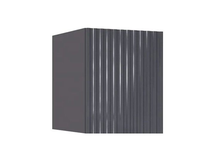 Оливия Шкаф навесной малый (Графит, Графит глянец) Черный, МДФ, ЛДСП кухонный шкаф навесной виль 67 6x28 6x80 см лдсп цвет графит