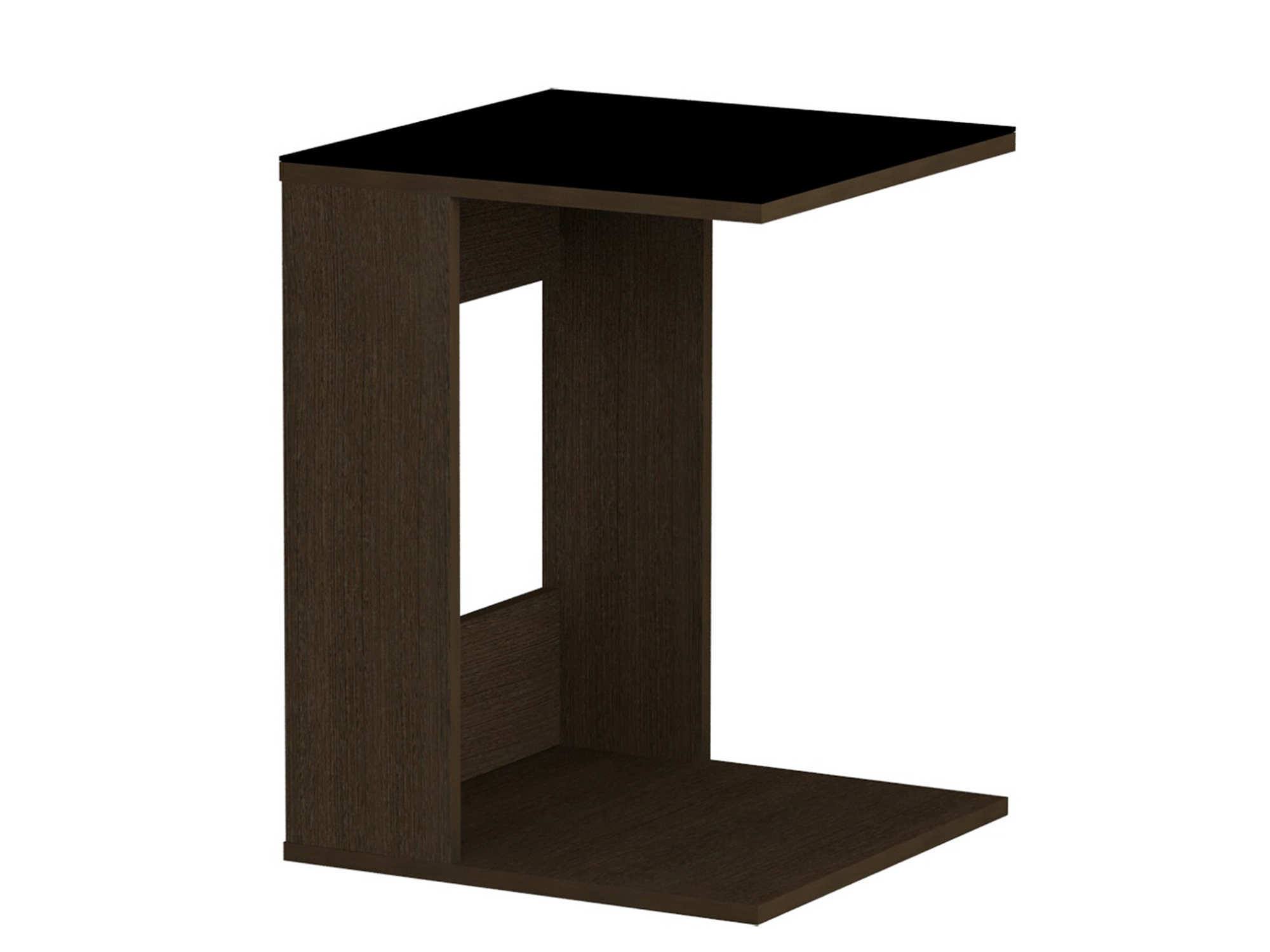 Журнальный стол Смарт Коричневый темный, Черный, ЛДСП, Стекло журнальный стол смарт коричневый темный черный лдсп стекло