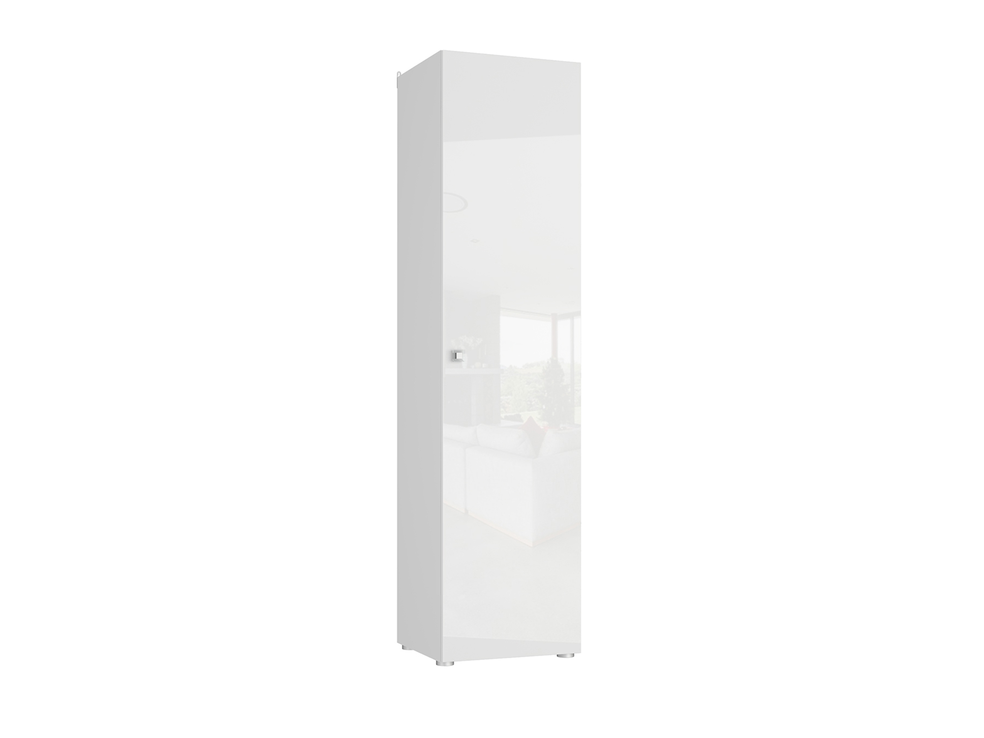 Шкаф 1-дверный Модерн-Техно Белый глянец, Белый, МДФ, ЛДСП шкаф 1 дверный модерн техно белый глянец белый мдф лдсп