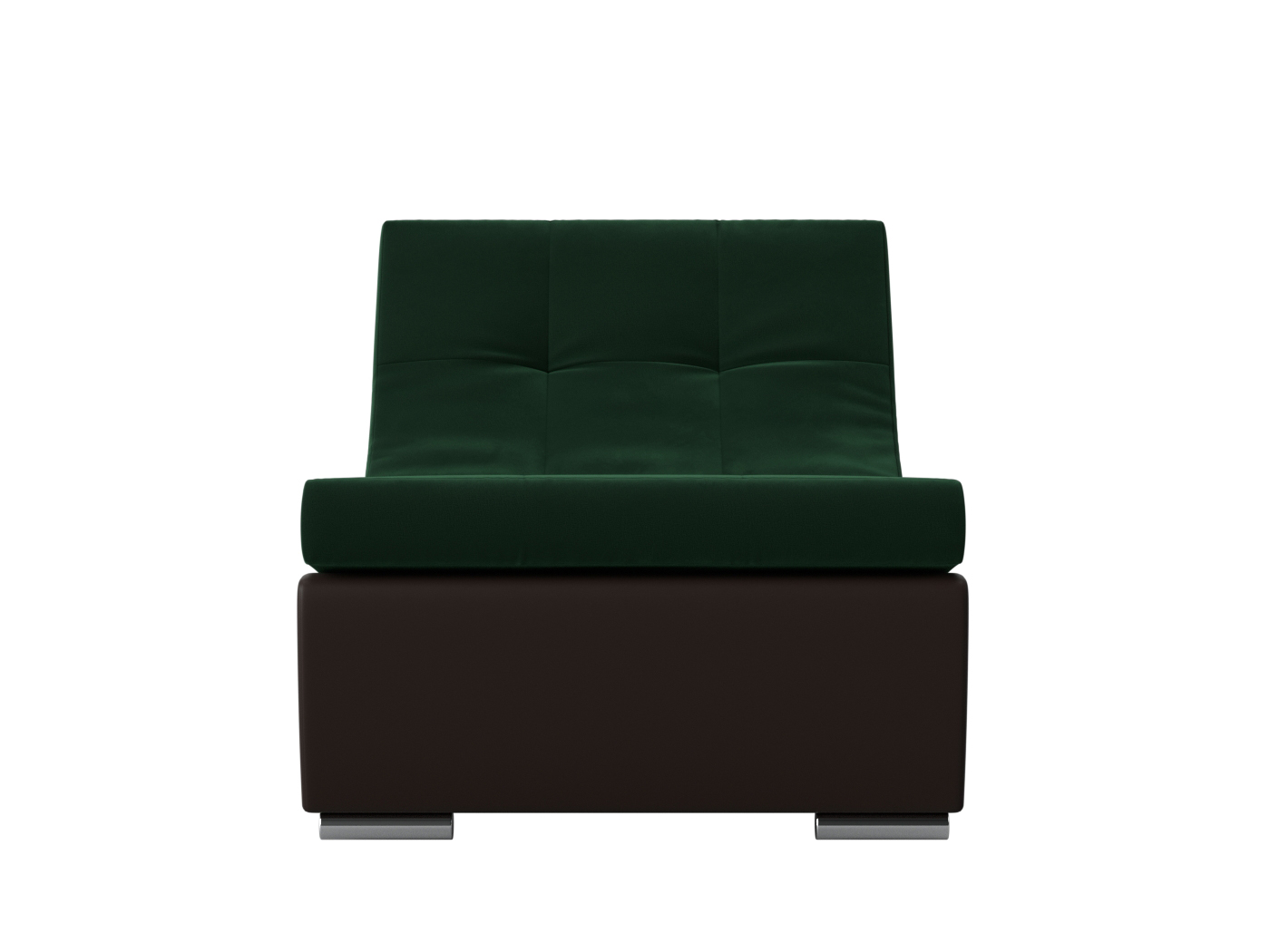Модуль Кресло для модульного дивана Монреаль MebelVia Зеленый, Коричневый, Велюр, Экокожа, ЛДСП