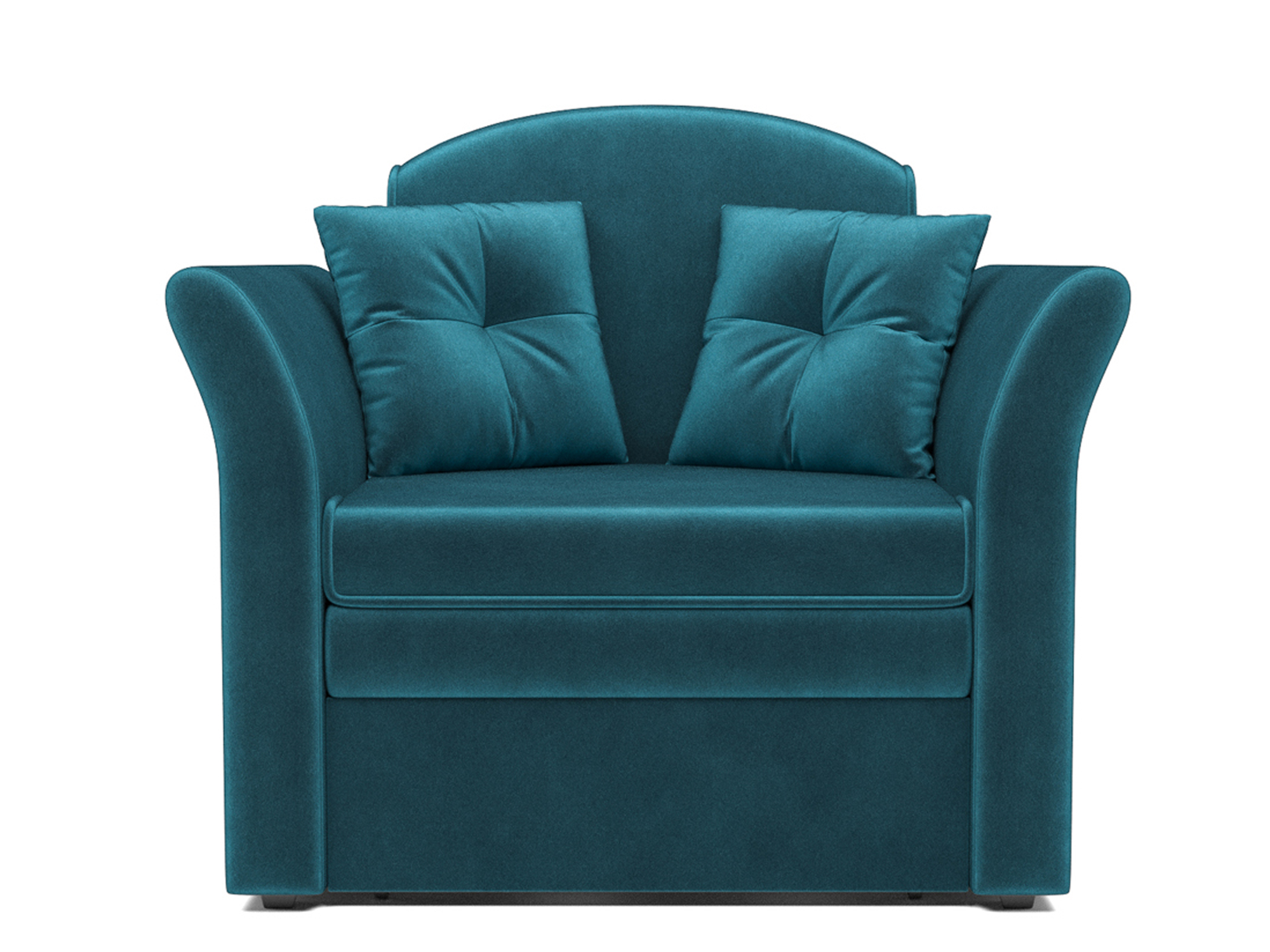 Кресло-кровать Малютка 2 MebelVia Синий, Вельвет бархатного типа, ДСП, Брус сосны, Фанера