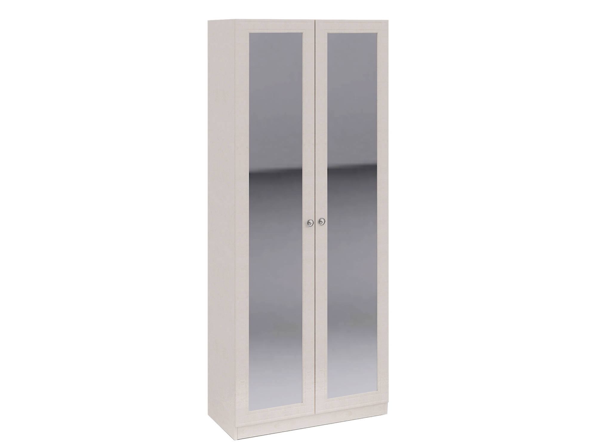 Шкаф для одежды с 2-мя зеркальными дверями Саванна Саванна, Белый, МДФ, Зеркало, ЛДСП, Кромка меламин