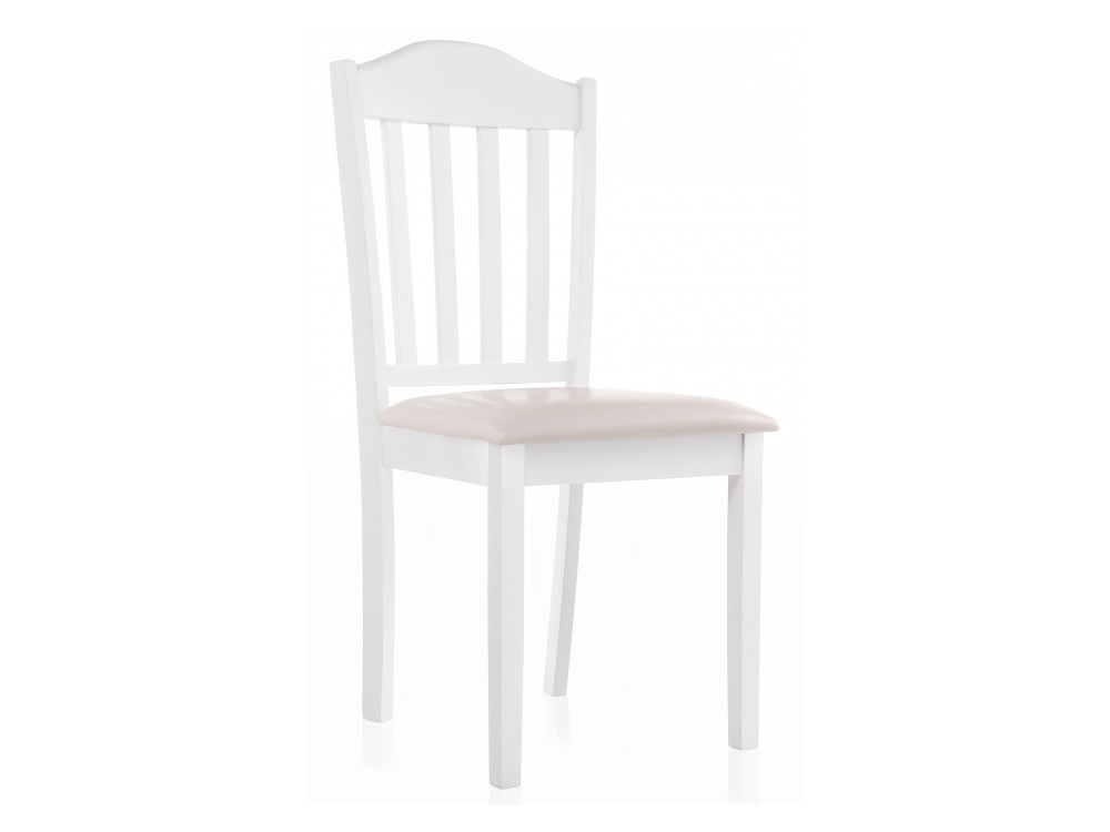 Стул Midea white Стул деревянный Белый, массив дерева simple white пластиковый стул белый пластик