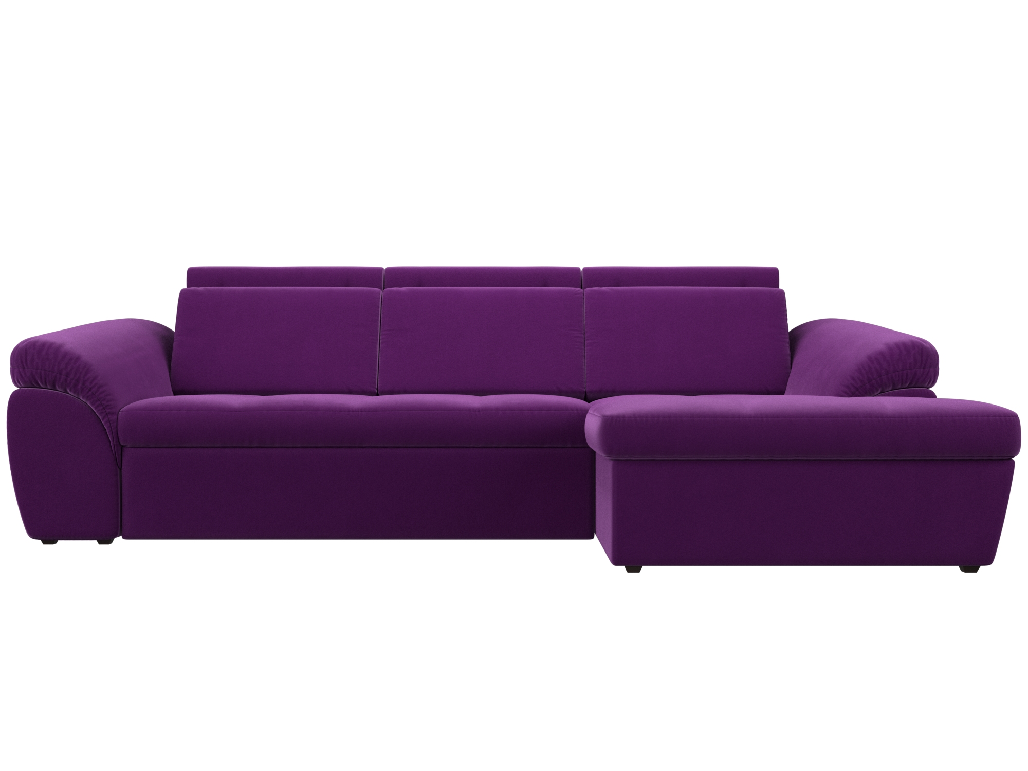 Угловой диван Мисандра Правый MebelVia Фиолетовый, Микровельвет, ЛДСП диван угловой мебелико белла у микровельвет фиолетовый правый