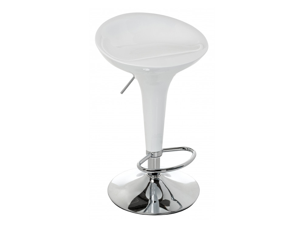 цена Orion белый Барный стул Хромированный металл каркас, Хромированный металл