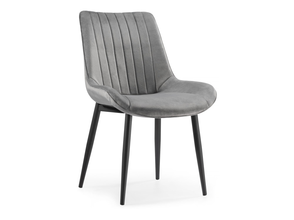Seda light gray Стул Черный, Окрашенный металл mody light grey fabric стул черный окрашенный металл