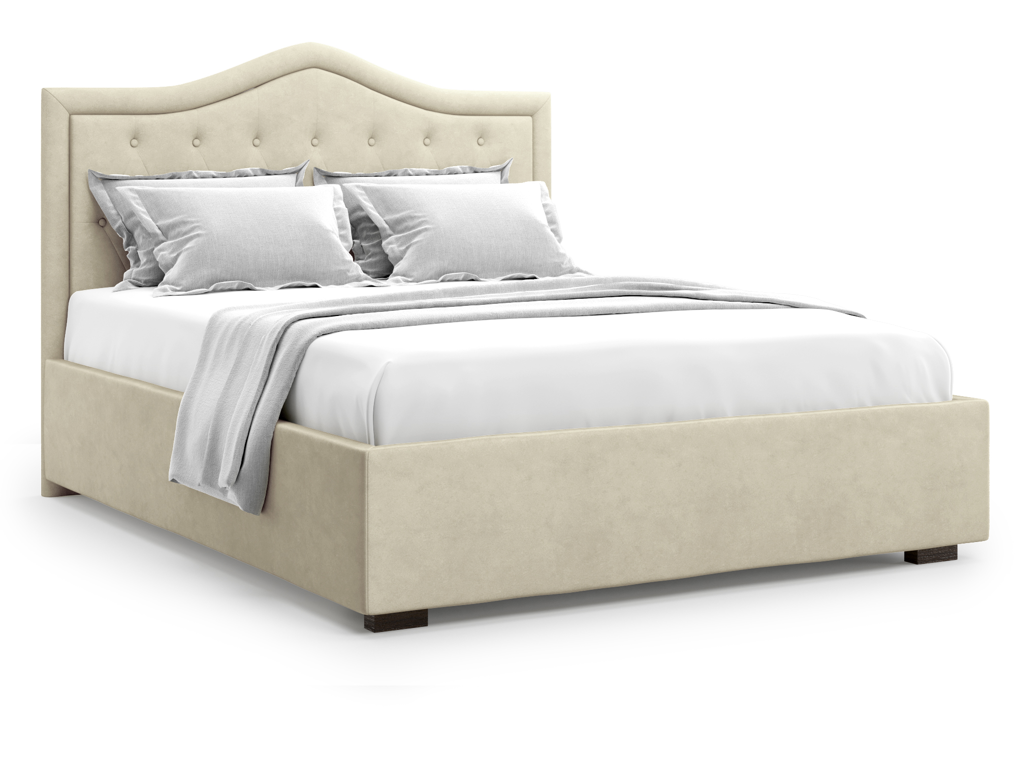 Кровать Tibr с ПМ (160х200) Бежевый, ДСП оливия 160х200 с пм бежевая кровать бежевый дсп