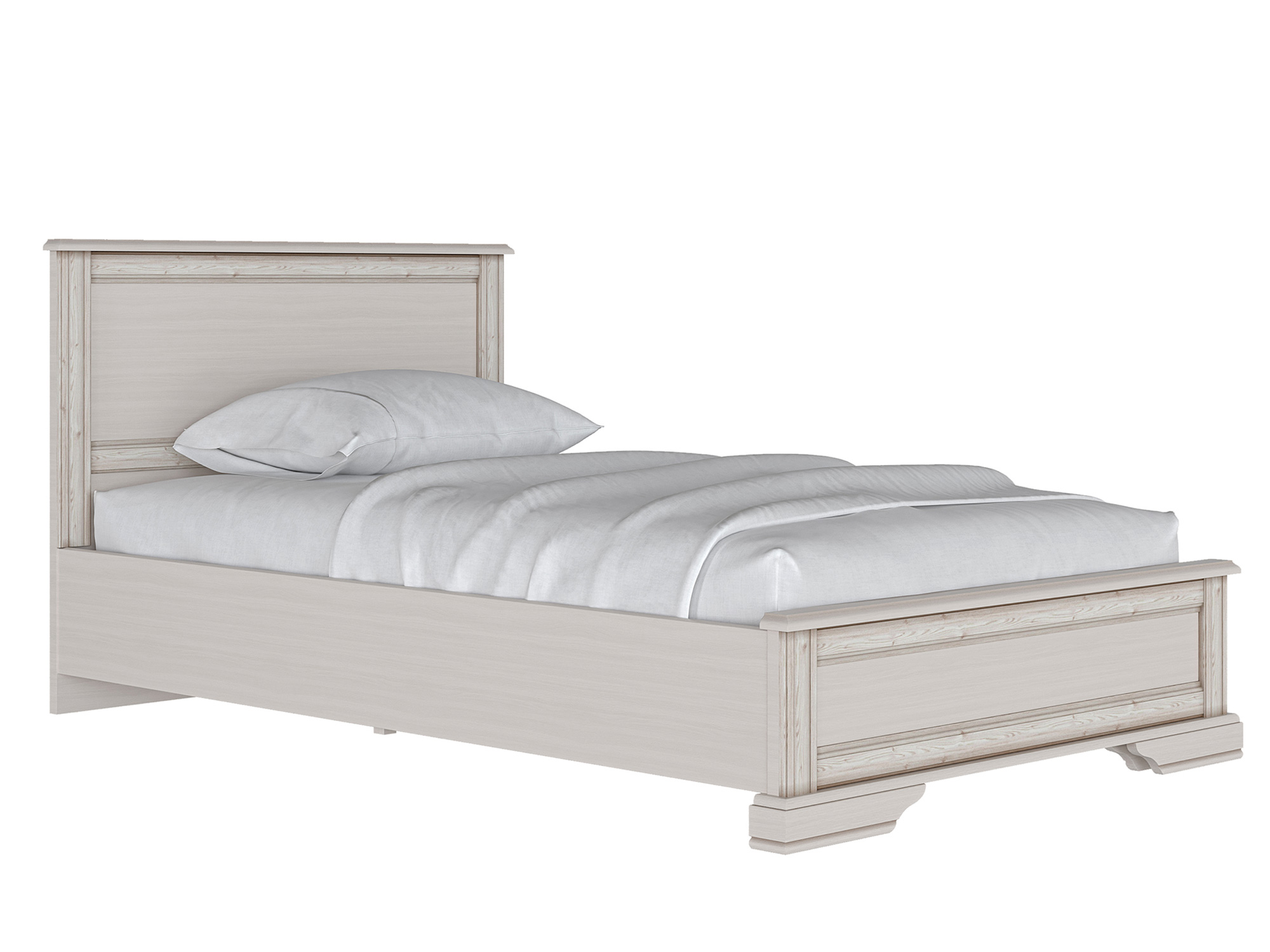 Кровать Stylius (120х200) , Белый, МДФ, ЛДСП кровать с латами виктория 33 120х200 белый мдф лдсп