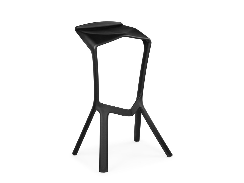 Mega black Барный стул Черный, Пластик барный стул mega white барный стул белый пластик