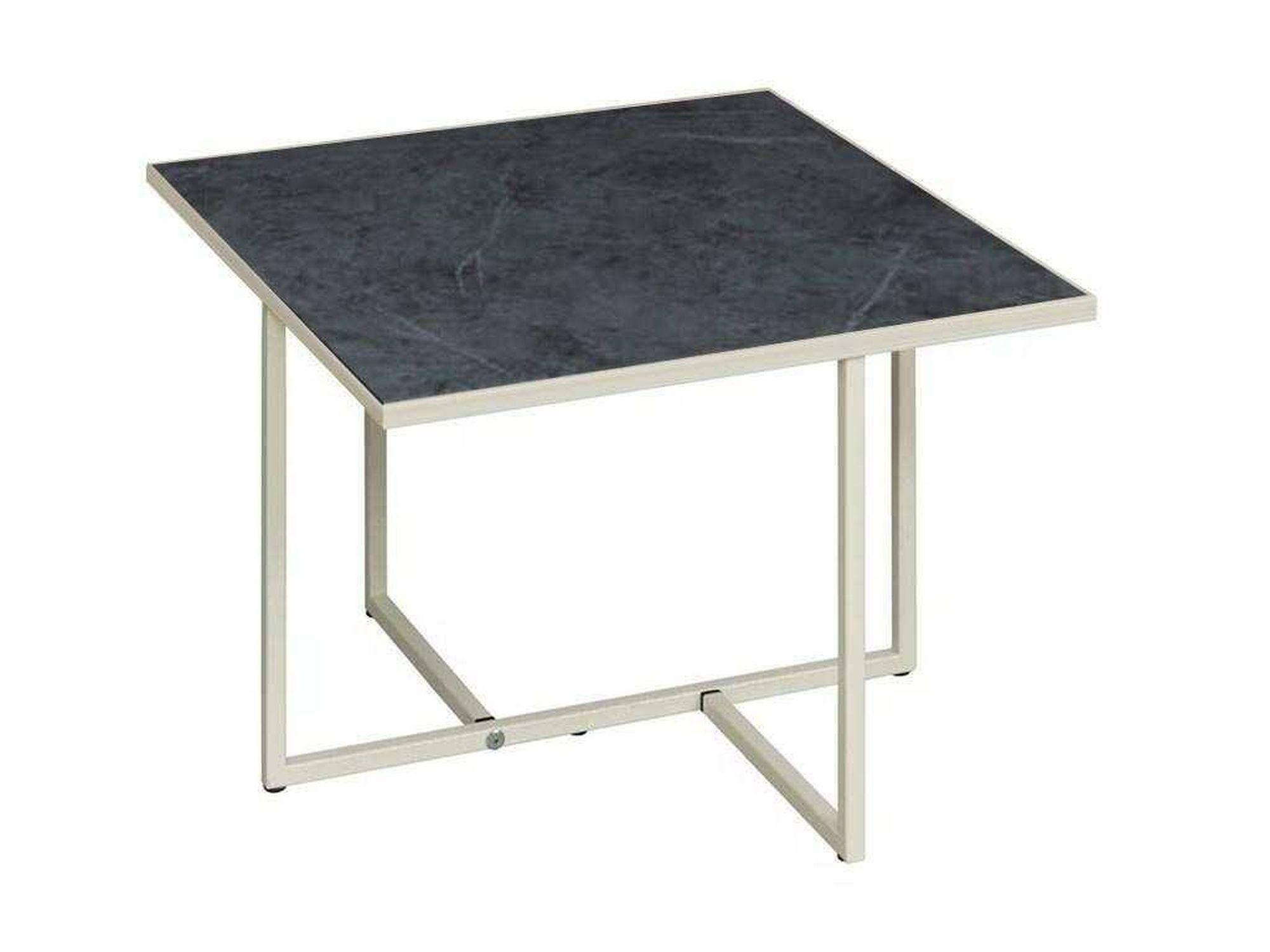Скарлетт стол журнальный квадратный с рамкой мрамор черный/белый Белый, Металл иберис белый мрамор черный журнальный стол черный металл