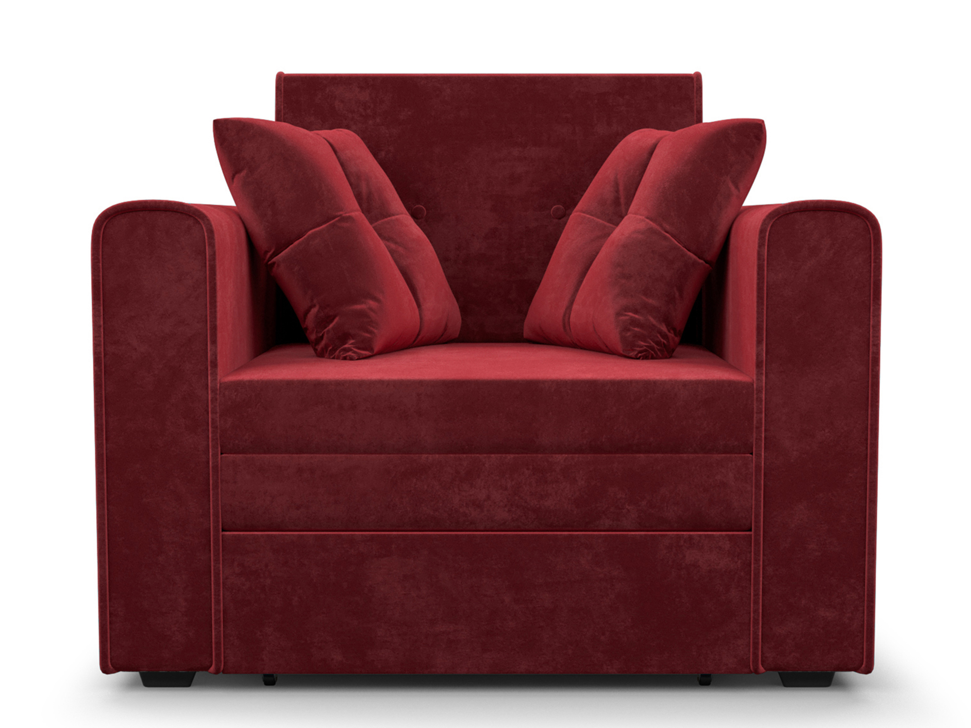 Кресло-кровать Санта MebelVia Красный, Вельвет бархатного типа, ДСП, Брус сосны, Фанера кресло кровать атлант вельвет