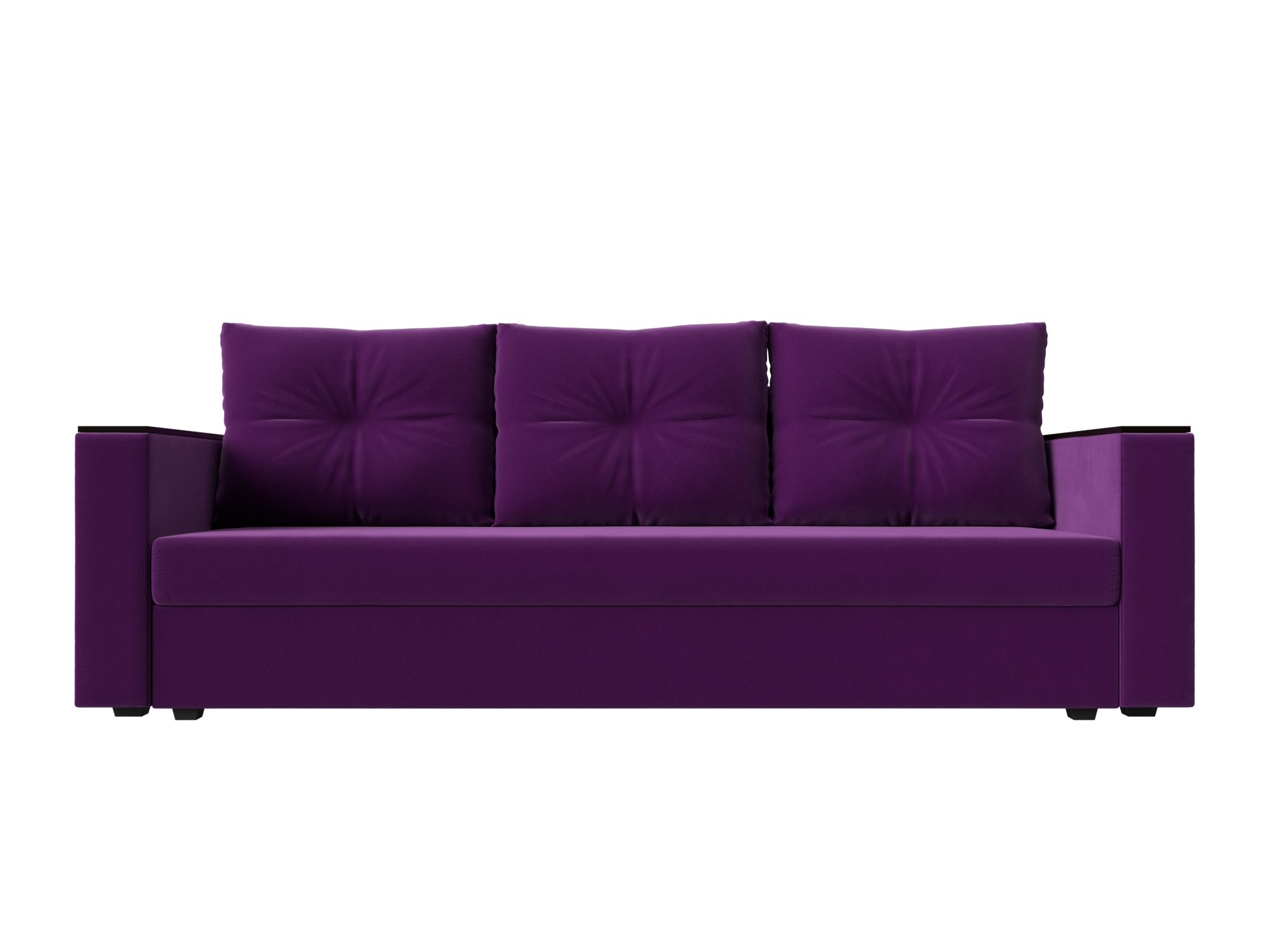 Диван Атланта MebelVia Фиолетовый, Микровельвет, ЛДСП диван прямой атланта лайт без стола еврокнижка микровельвет цвет фиолетовый