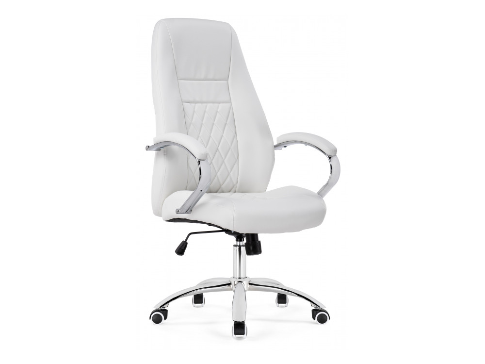 Aragon белое Компьютерное кресло MebelVia Белый, Искусственная кожа, Металл aragon dark grey компьютерное кресло серый хромированный металл