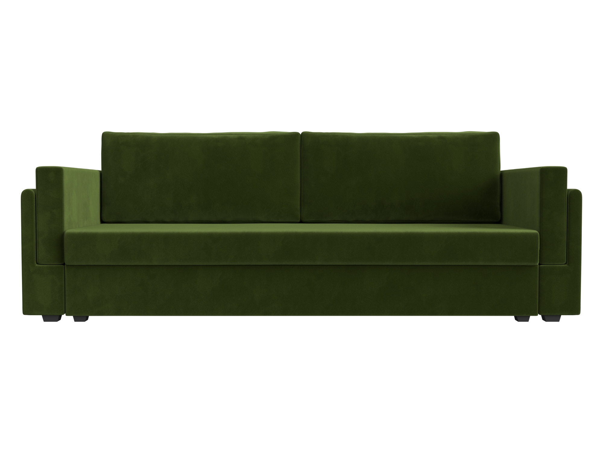 Диван Лига-007 MebelVia Зеленый, Микровельвет, ДСП, ЛДСП, Брус прямой диван лига диванов хьюстон микровельвет зеленый