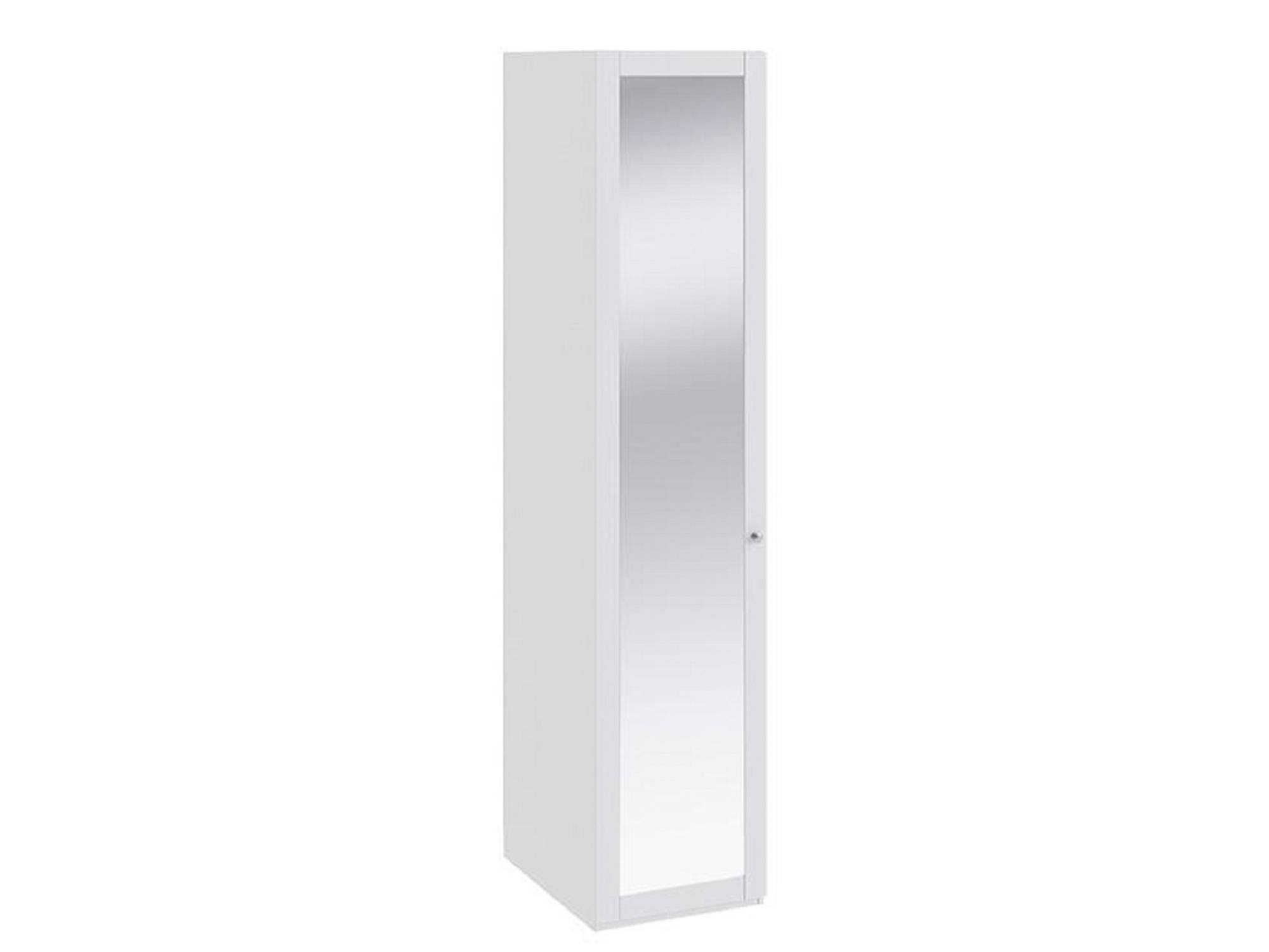 Шкаф для белья с 1-й дверью с зеркалом Ривьера Белый, МДФ, Зеркало, ЛДСП, Кромка ABS
