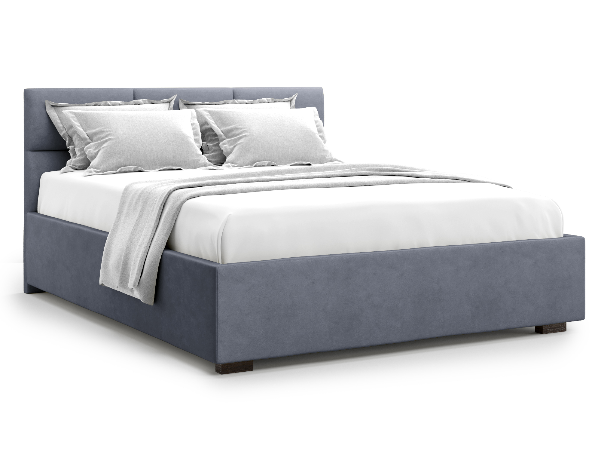 Кровать с ПМ Bolsena (160х200) Серый, ДСП оливия 160х200 с пм светло серая кровать серый дсп