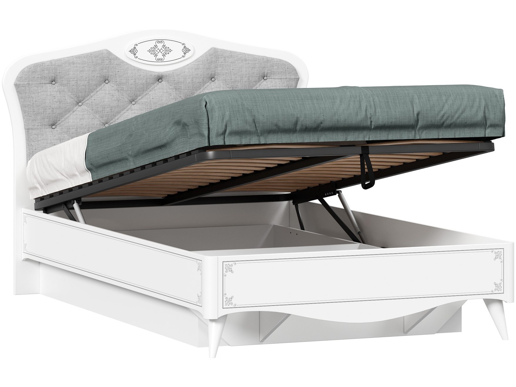 Элис Кровать полутороспальная 1200 с подъёмным механизмом (Белый) Белый полутороспальная белая кровать виктория 1200 с выдвижны