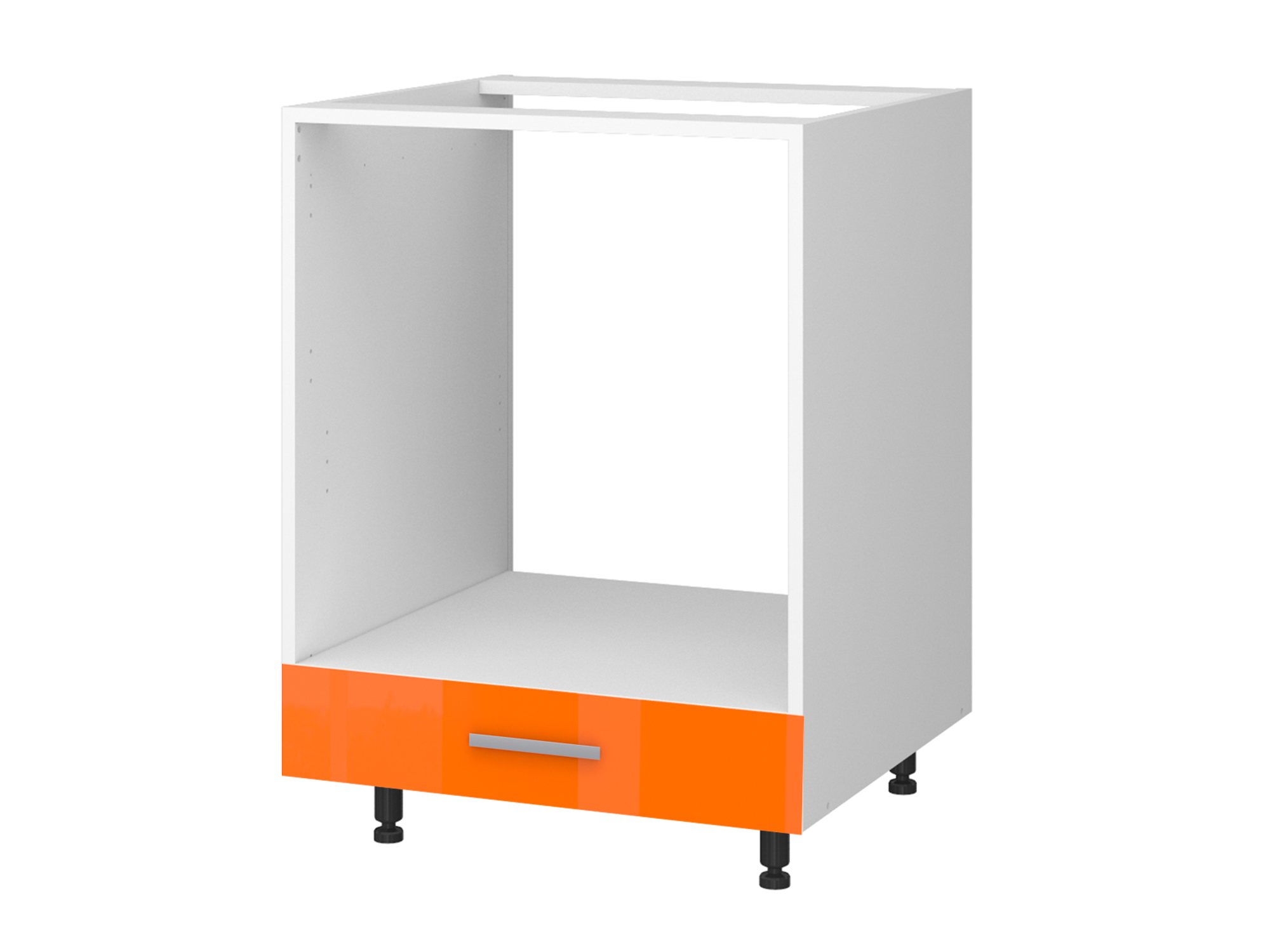 Шкаф напольный под духовку Хелена 60 см Оранжевый, Белый, МДФ, Пленка ПВХ, ЛДСП цена и фото
