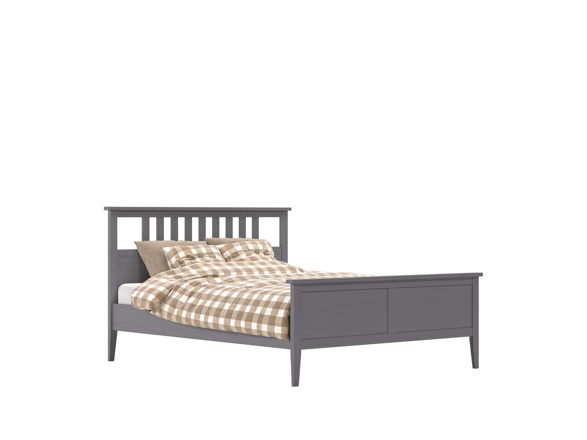 Комплект Кровать Leset Мира 160х200 + основание кровати с лентой Мира (160х200) Серый, Массив сосны
