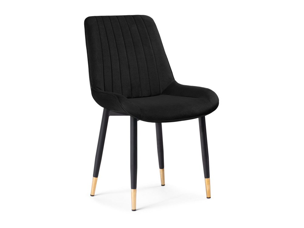 Seda 1 black / gold / black Стул Черный, Окрашенный металл seda light gray стул черный окрашенный металл