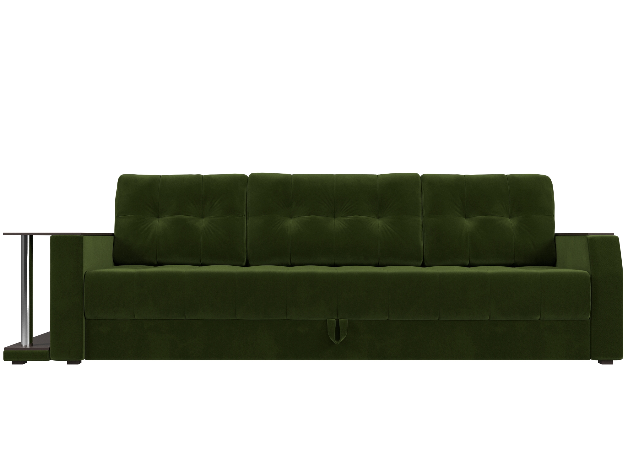 Диван-еврокнижка Атлант Левый MebelVia Зеленый, Микровельвет, ЛДСП диван еврокнижка мебелико европа микровельвет зеленый