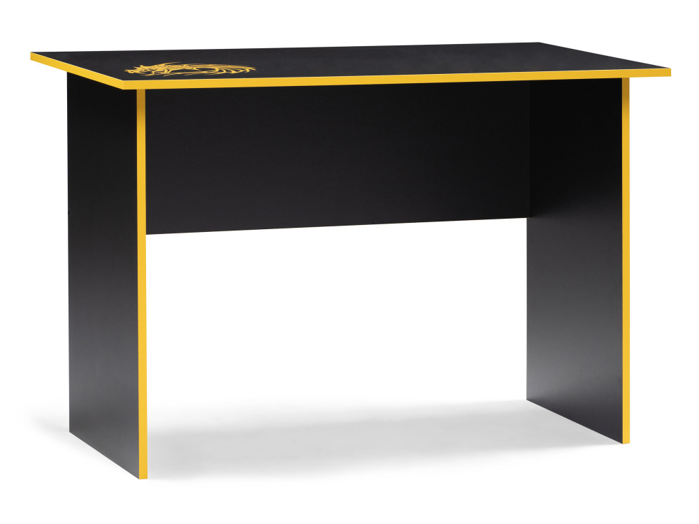 Эрмтрауд черный / желтый Компьютерный стол Черный, Желтый, ЛДСП компьютерный стол 40 дюймовый стол для дома и офиса компьютерный стол в современном простом стиле для дома офиса учебы письма черный