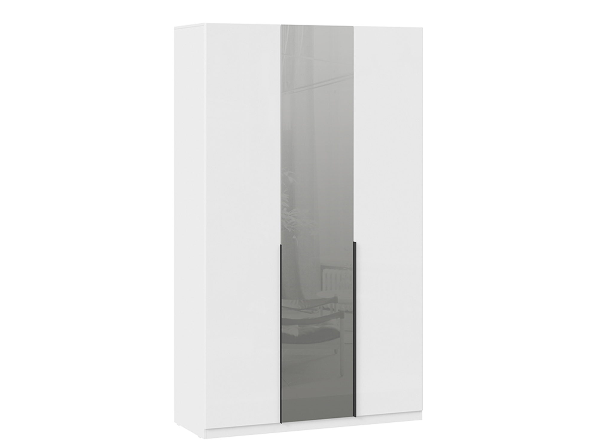 Шкаф комбинированный Тесса Белый глянец, Белый, ЛДСП, Зеркало тесса шкаф для одежды