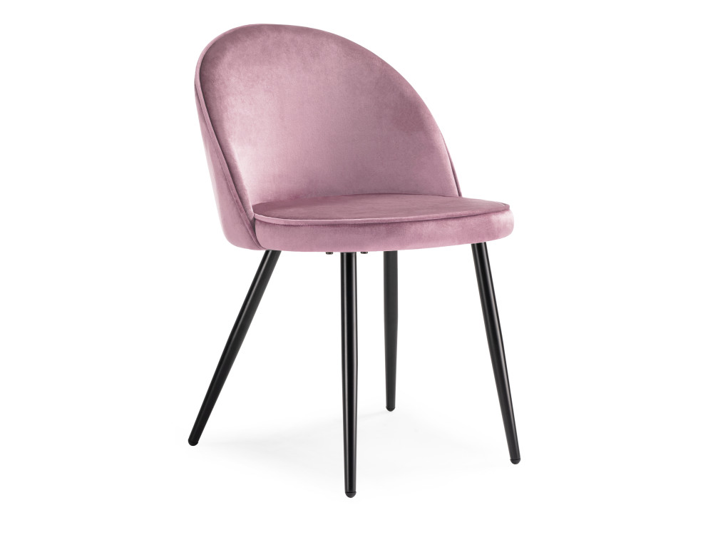 Dodo пудрово-розовый Стул Черный, Окрашенный металл dodo бежевый стул черный окрашенный металл