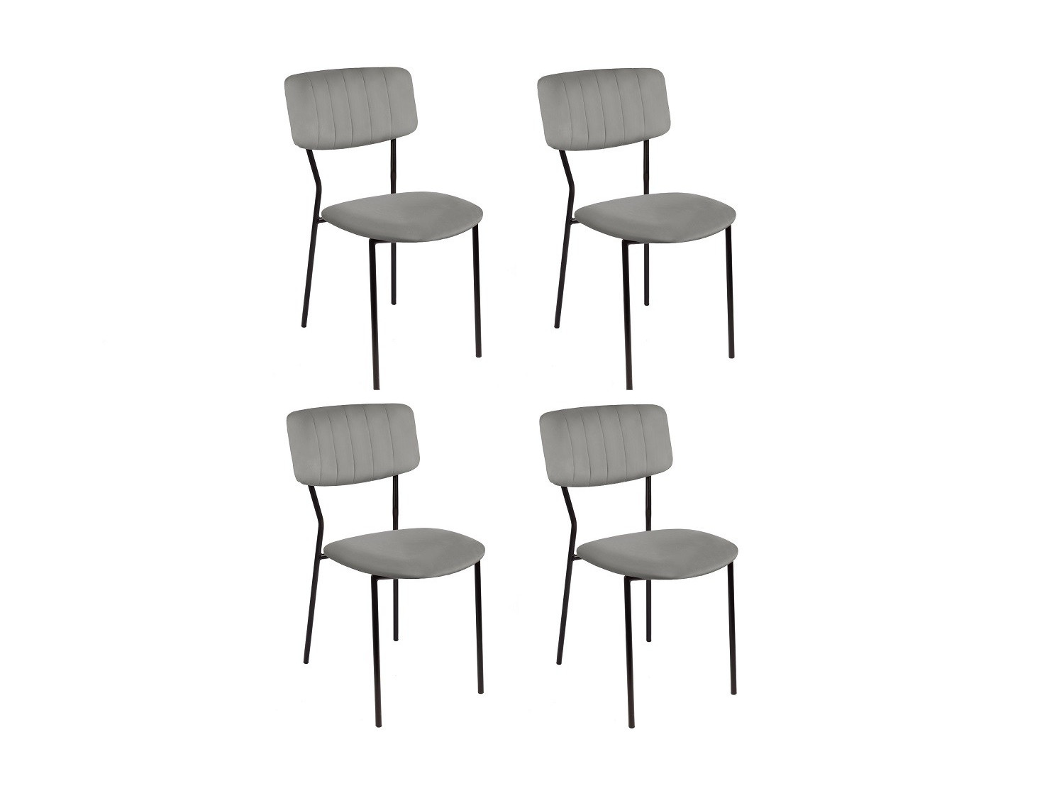 цена Комплект стульев Бонд, темно-серый Серый, Металл