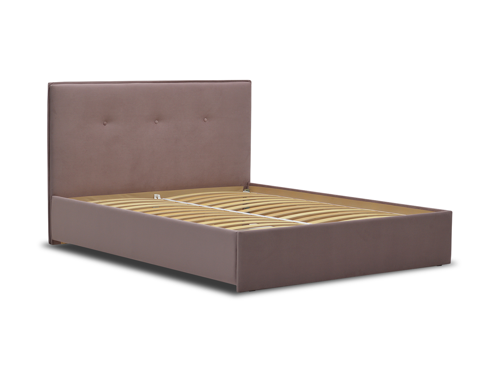 кровать хедвиг ортопедическое основавние 200х90 см цвет розовый велюр Кровать Несто (140х200) , Бежевый, Дерево