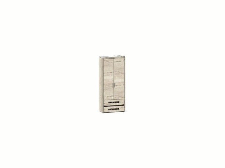 Шкаф 2-х дверный, Мале (916*544*2278) Дуб галифакс белый, 11211 ЛДСП цена и фото