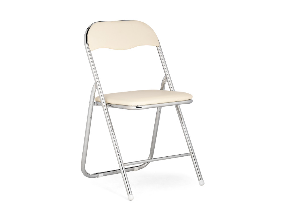 Fold 1 складной beige / chrome Стул Серый, Металл fold складной clear gray blue пластиковый стул прозрачный металл