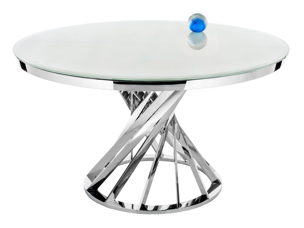 Twist Стол стеклянный Серый, Металл стол стеклянный келтик кремовый