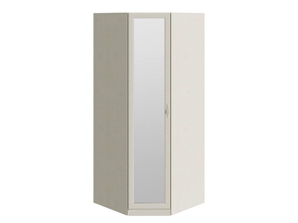 Шкаф угловой с зеркальной дверью Лючия Штрихлак, Белый, МДФ, Зеркало, ЛДСП панель с зеркалом лючия штрихлак белый зеркало мдф