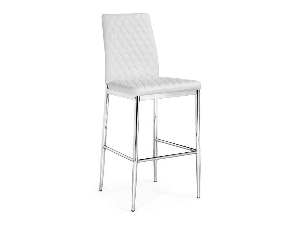Teon белый / хром Барный стул Серый, Хромированный металл orion белый барный стул хромированный металл каркас хромированный металл