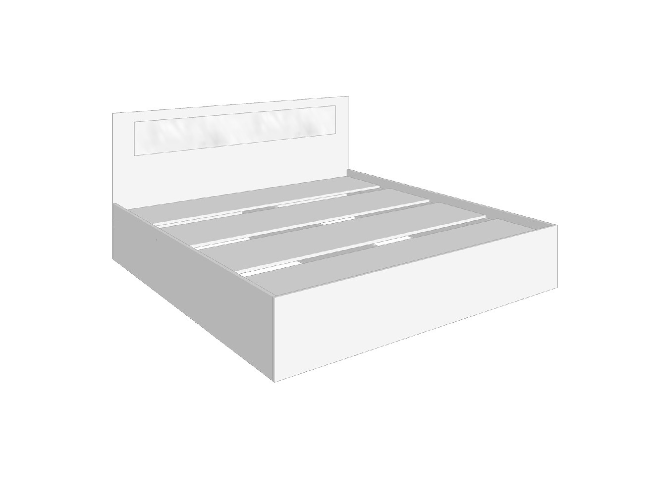 Кровать с проложками 160х200 Соня, Белый Белый, ЛДСП кровать соня вариант 3 с защитой по периметру белый белый лдсп