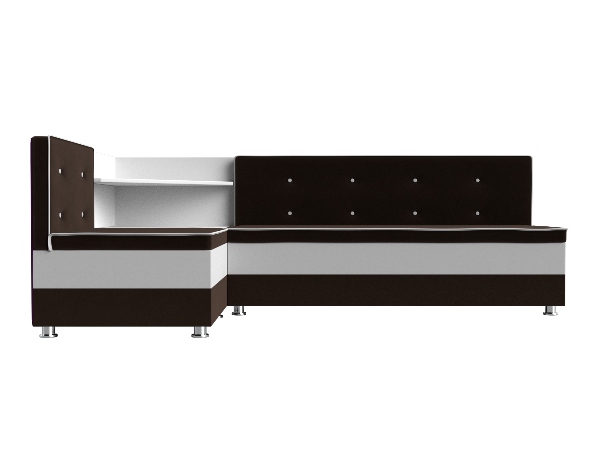 кухонный диван мебелико лео микровельвет коричневый Кухонный диван Милан Левый Белый, Пластик